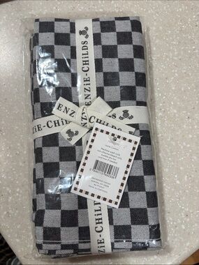 MacKenzie-Childs Black and White Checkered Napkins